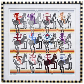 Pedro Friedeberg (Mexican b. 1936) "Amazonas Odiosonas" Serigraph