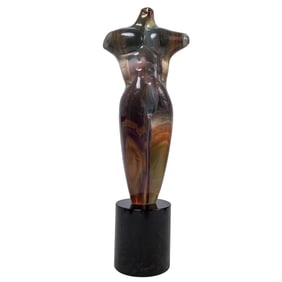 Murano Blown Glass Andros Male Nude Sculpture