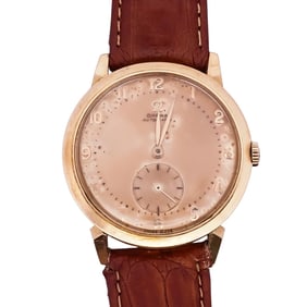 1940's Omega Automatic 18k Gold Bumper Watch