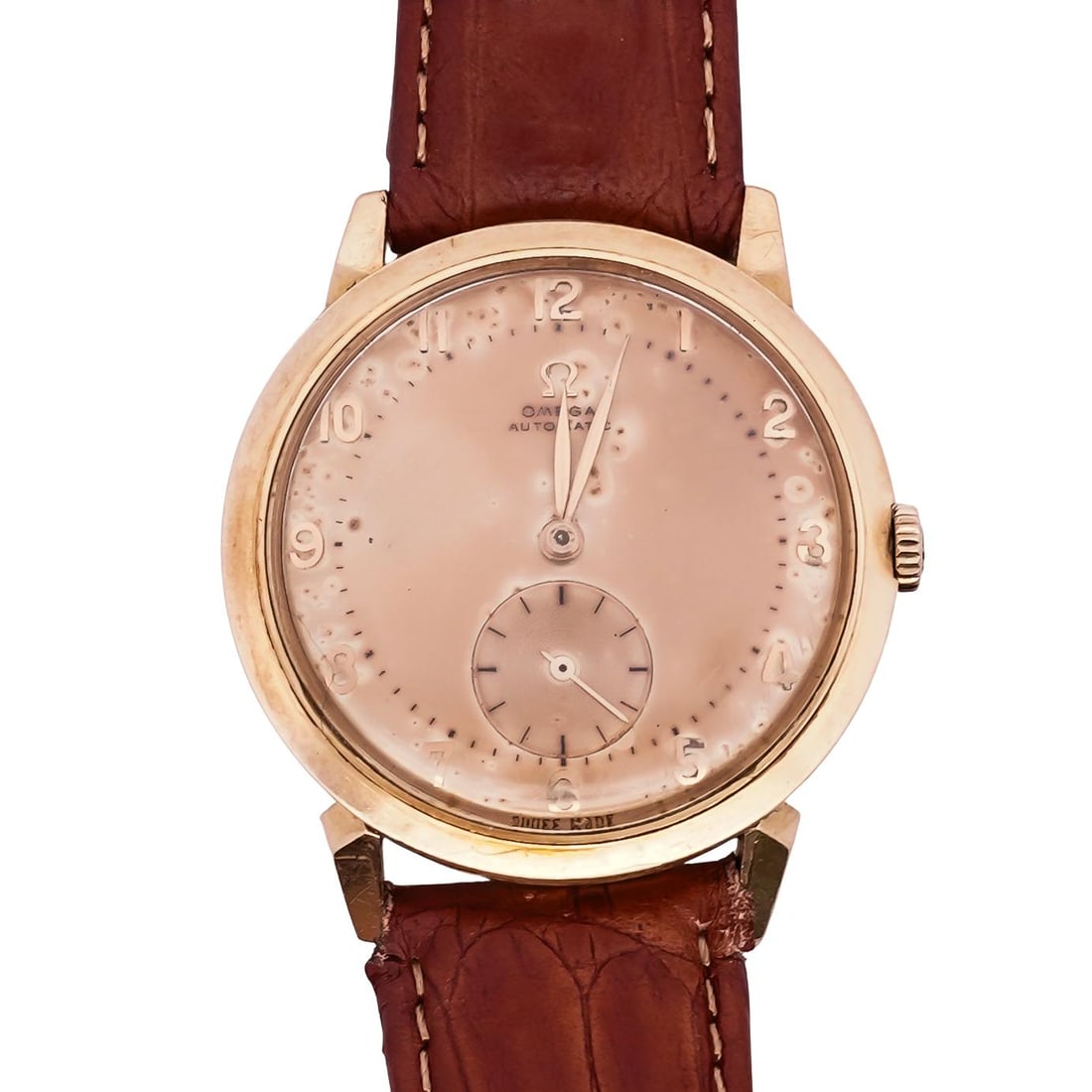 1940's Omega Automatic 18k Gold Bumper Watch (1 of 5)