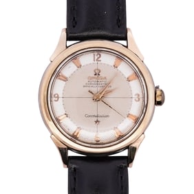 1950's Omega Constellation "Pie Pan" Gold & Steel Chronometer Watch