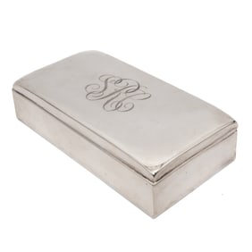 Vintage Poole Sterling Silver Cigarette Box