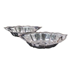 Pair of Antique Howard and Co. Sterling Silver Nut Dishes