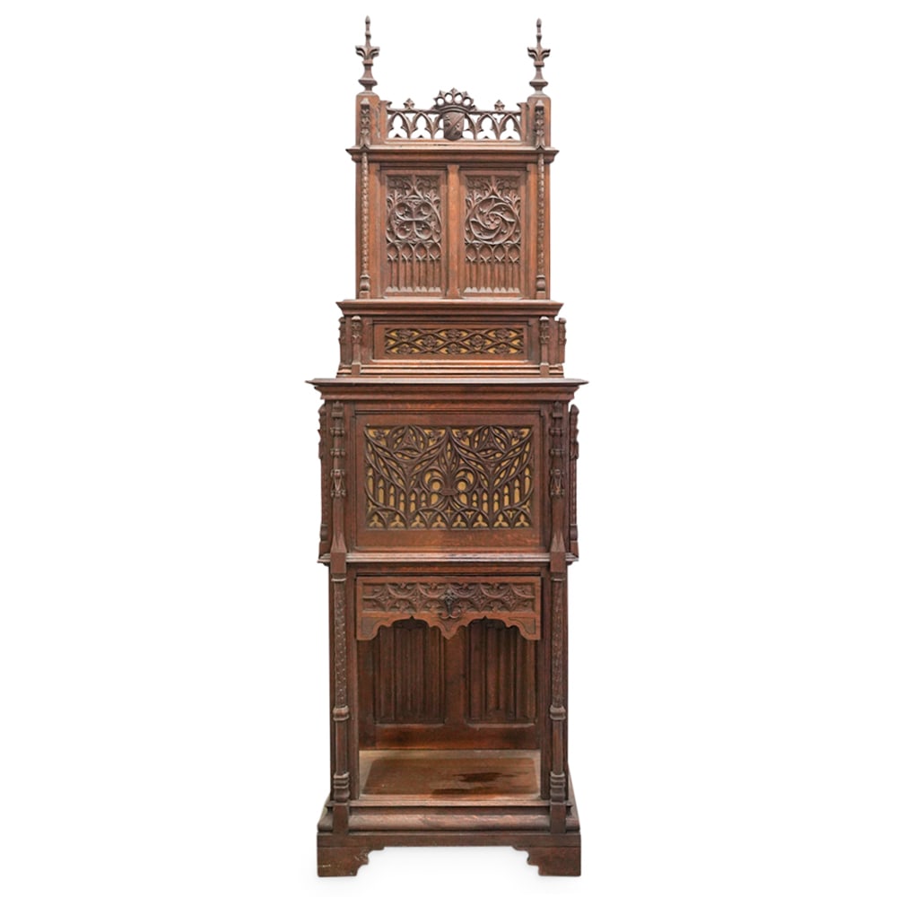 19th Century French Gothic Revival Two Tiered Cabinet (1 of 6)
