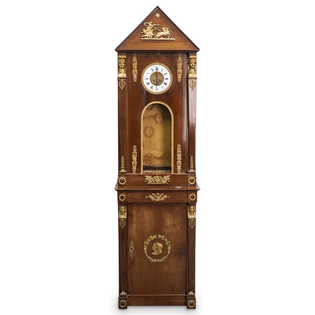 19th Century French Empire Style A.D. Mougin Wood Clock (1 of 13)