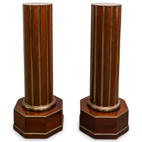 Pair Of 19th Cent. Russian Carved Wood And Gilt Pedestals