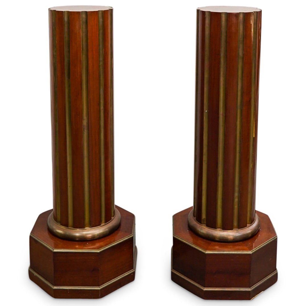 Pair Of 19th Cent. Russian Carved Wood And Gilt Pedestals (1 of 6)