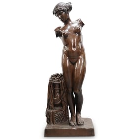 Monumental Greek School Venus Goddess Bronze, Marked