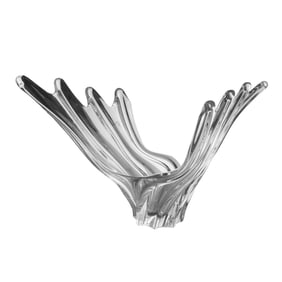 Art Vannes French Crystal Wing Form Centerpiece