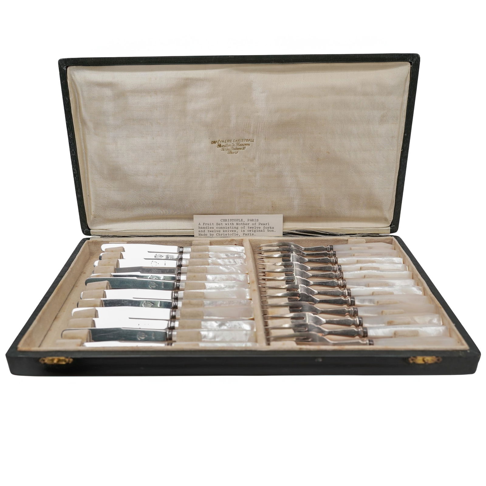 (24pc) Christofle MOP Dessert Cutlery Set In Original Box (1 of 5)