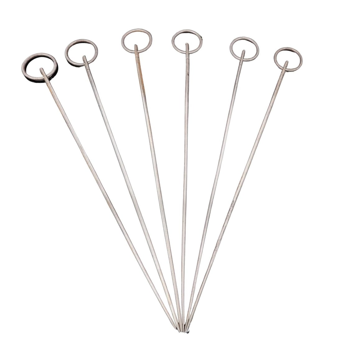 (6 pcs) Christofle Silverplated Skewers: (6 pcs) Christofle Silverplated Skewers20th century, FranceChristofle silverplated skewers. Each marked for Christofle France near top.L 8 5/8"