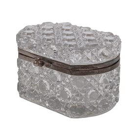 Antique Brockway Pressed Glass Box