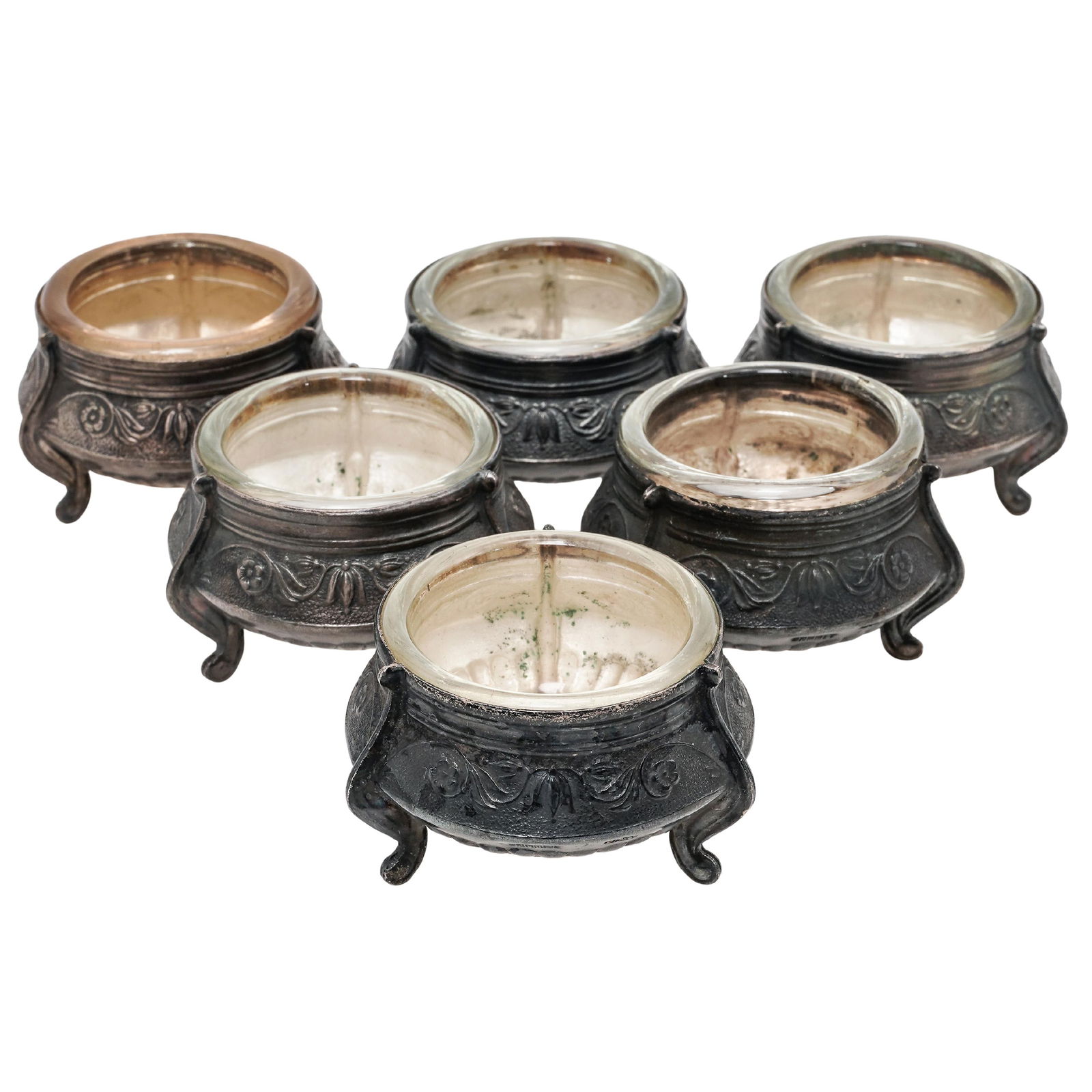 (6pc) Russian Mixed Metal Salt Cellars (1 of 6)