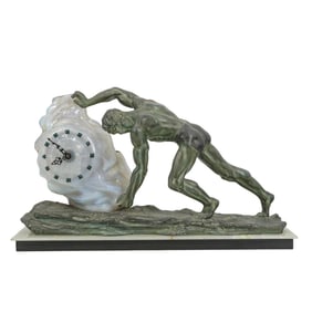 Le Verrier Style Metal and Glass Sisyphus Clock