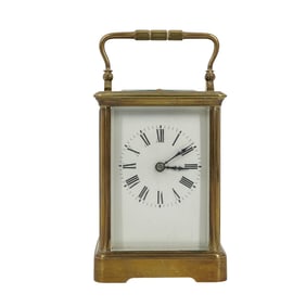 Antique Gilt Brass Cased Carriage Clock