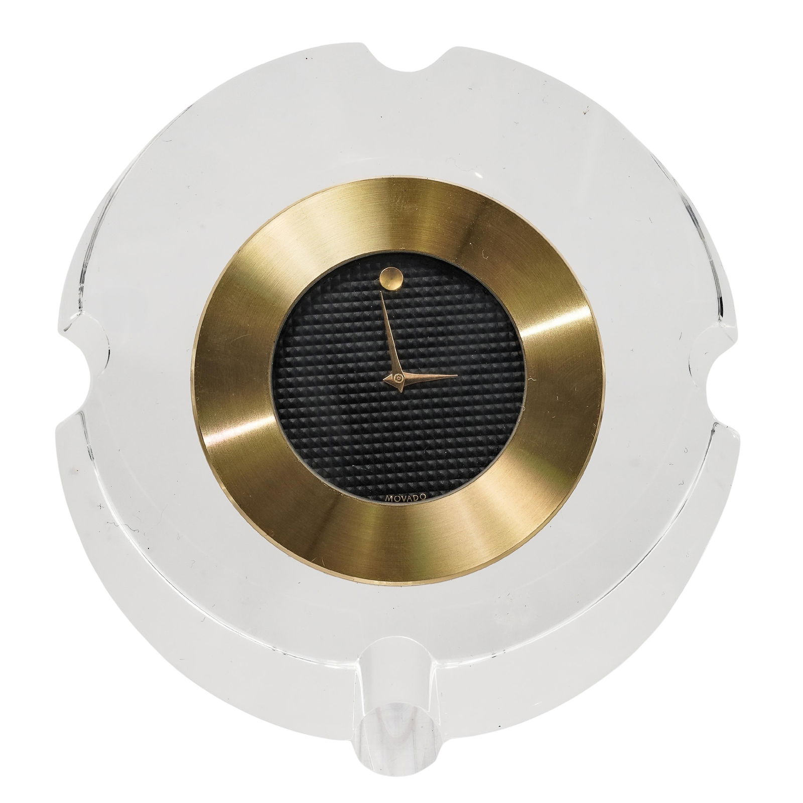 Vintage Movado Museum Dial Crystal Desk Clock (1 of 6)