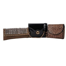 (3pc) Vintage Designer Crossbody Handbags and Clutches