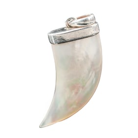 Sterling Silver Mother-of-Pearl Claw Pendant