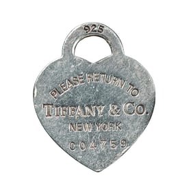 Tiffany & Co. Sterling Silver "Please return to Tiffany" Pendant