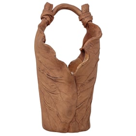 David Heger (American, 20th century) Studio Clay Leaf Vase