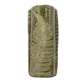 Handcrafted Studio Pottery Fern Leaf Vase