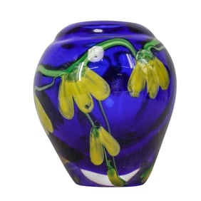 Mid Cent. Art Glass Cobalt Paperweight