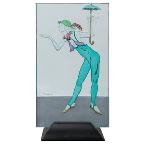 Wendy Saxon Brown (American, b. 1953) Intaglio Art Glass Panel