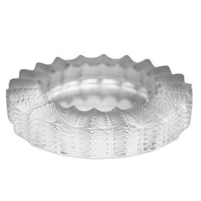 Lalique "Jamique" Frosted Crystal Ashtray