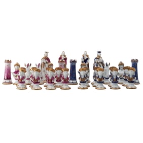(32 pcs) Tiche Porcelain Chess Pieces