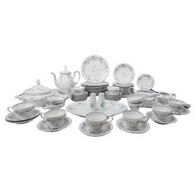 (67 pcs) Johann Haviland Floral Blue Porcelain Service Set