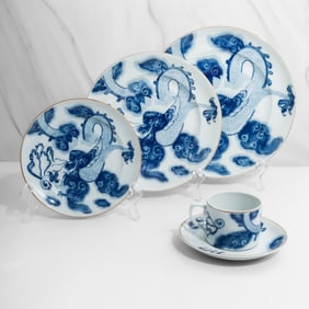 (5 pcs) Mottahedeh for Tiffany and Co. Porcelain Set