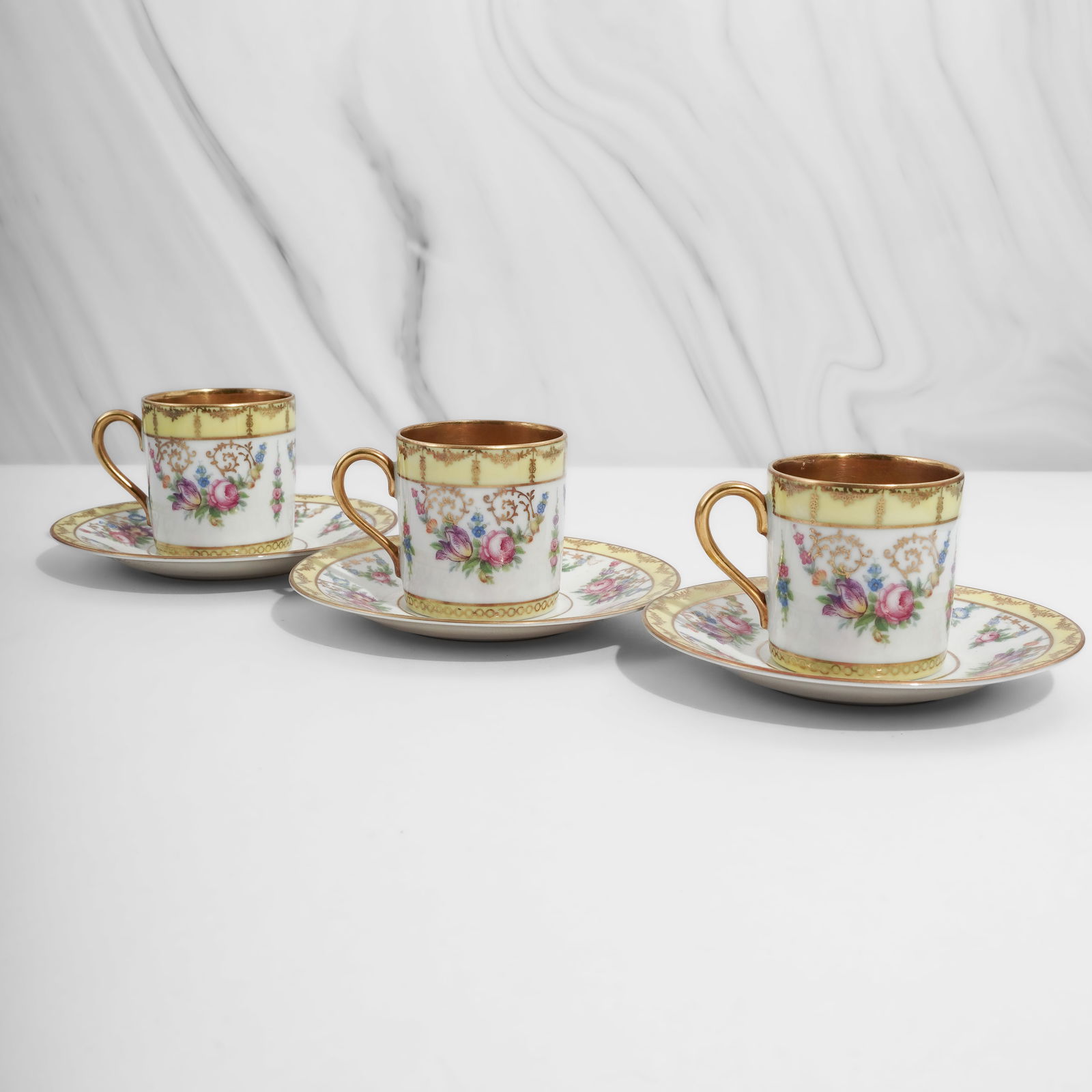 (6 pcs) Vintage Rosenthal Porcelain Floral Demitasse Set (1 of 10)