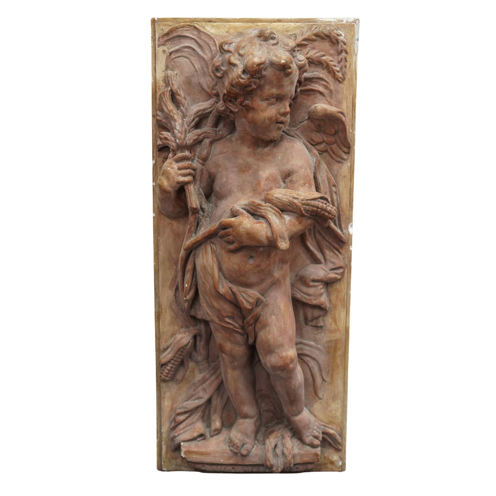 Italian Plaster Cherub Plaque (1 of 5)
