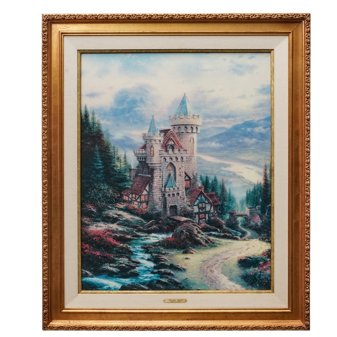 Thomas Kinkade (American, 1958-2012) "Guardian Castle" LE Lithograph on Canvas (1 of 5)