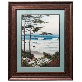 Jeffrey Hull (American, b. 1969) "Rhododendron II" Chromolithograph w/ COA