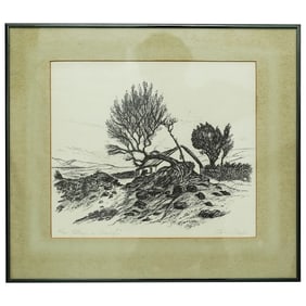 Steven Doyle (Irish, 20th century) "Cottage in Iveragh" Lithograph