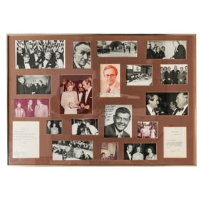Historical Collage for Jewish National Fund Signed by Gerald and Betty Ford