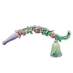 Two's Company Floral Enameled Candle Snuffer