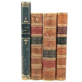(4 pcs) Antique Hardcover Books By: Louys, Trollope, Prescott