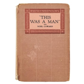 First Edition By Noel Coward USA Print "This Was a Man" Book
