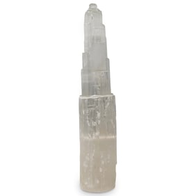 Selenite Spar Carved Crystal Tower