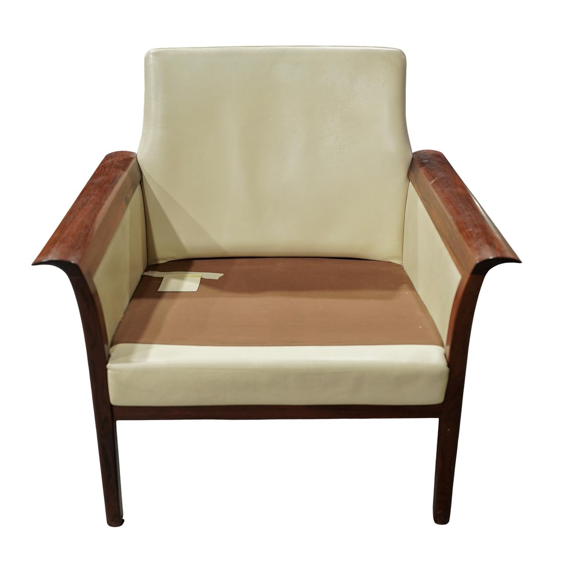 Pair of Hans Olsen for Vatne Mobler Leather & Rosewood Chairs - 4