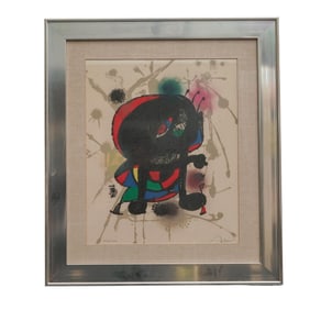 Joan Miro (Spanish 1893-1983) "Lithographe III" Color Lithograph
