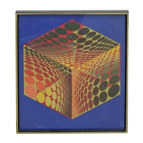 Victor Vasarely (Hungarian-French 1906-1997) "Parmenide" Serigraph
