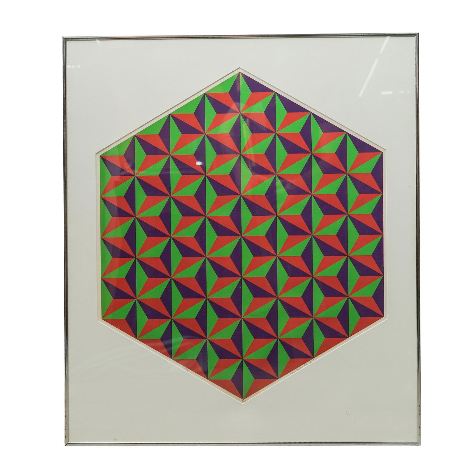 “Untitled?? Optical-Art Silkscreen, Signed (1 of 4)