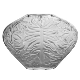 Lalique "Mahe Clair" Palm Leaf Vase