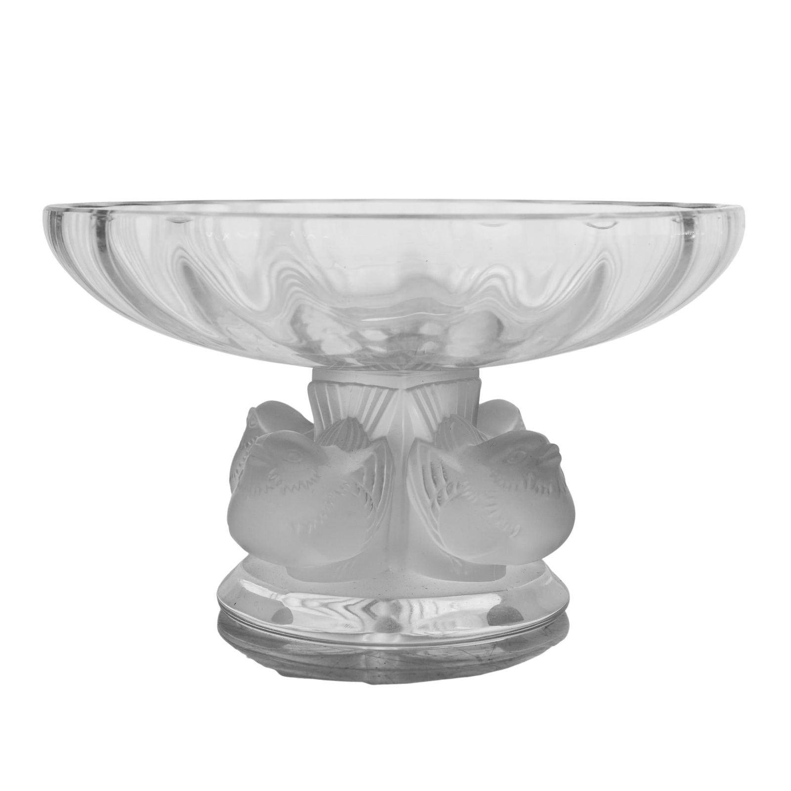 Lalique Nogent Crystal Compote Bowl (1 of 3)