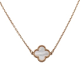 Van Cleef & Arpels Style 18k Gold & MOP Alhambra Bracelet