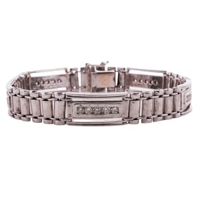 14k Gold & Diamond Link Bracelet