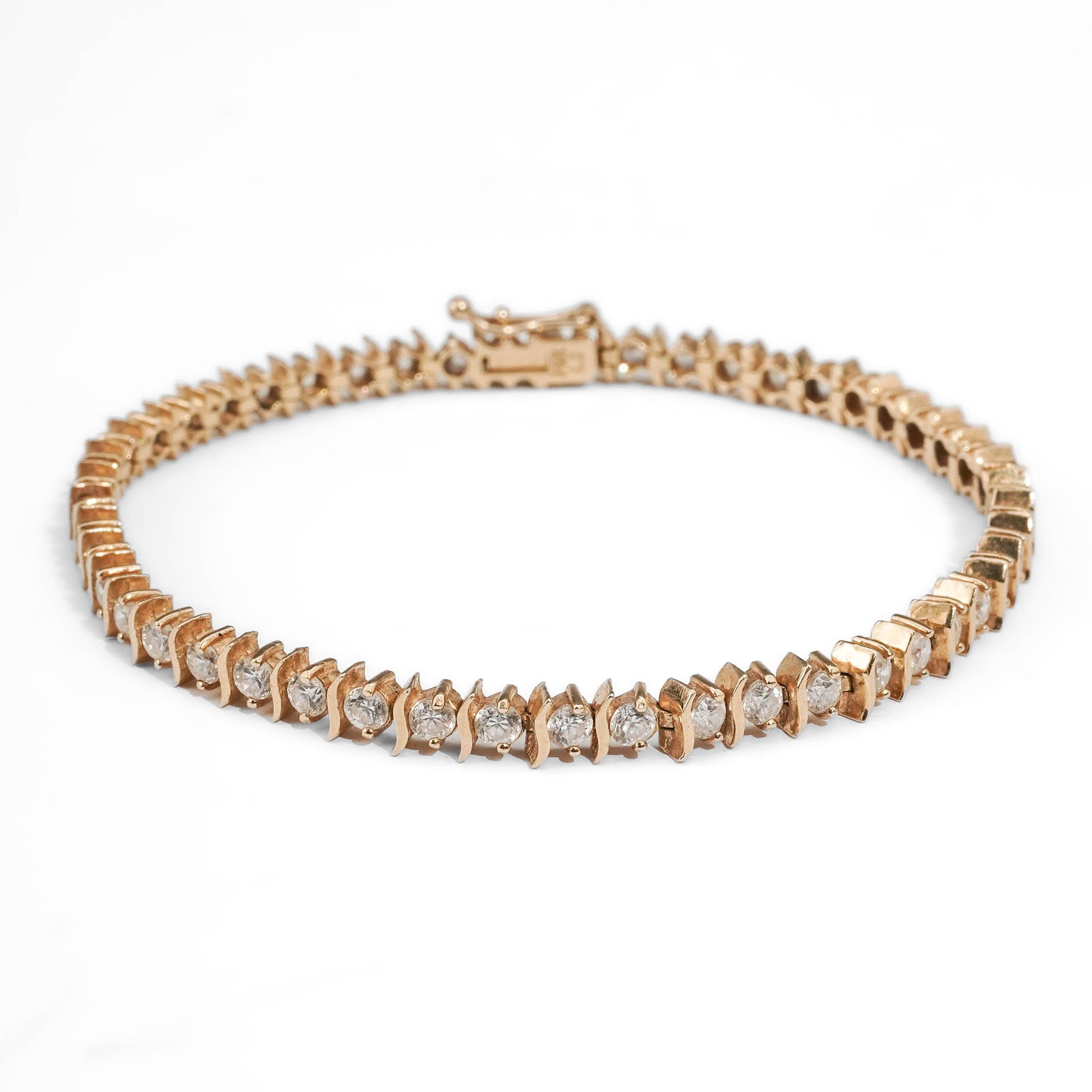 14k Gold & Diamond Line Bracelet (1 of 8)